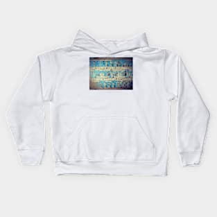 Egyptian goddess and gods, hieroglyphics, ancient fresco Kids Hoodie